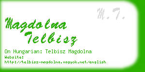 magdolna telbisz business card